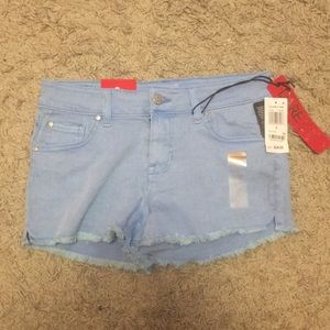 Blue denim shorts